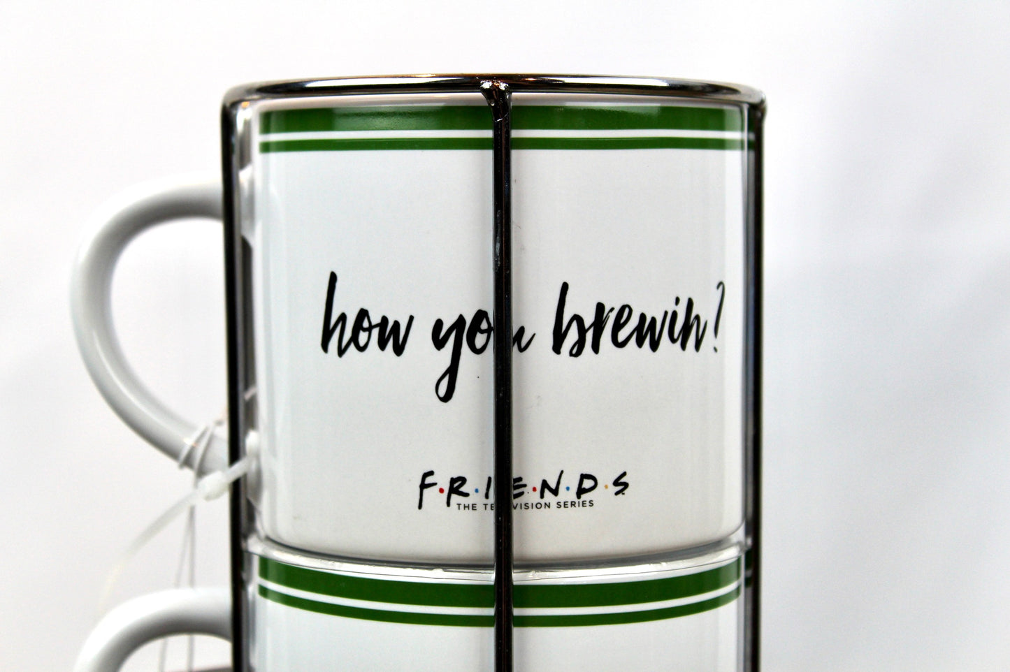 Friends Central Perk 4 Set Catchphrase Mugs w/ Holder