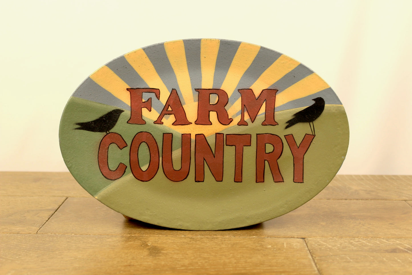 Farm Country Wood Plate