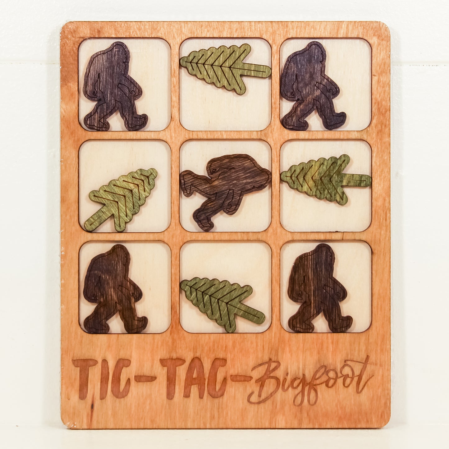 Bigfoot Tic-Tac-Toe Game - Sasquatch Gift