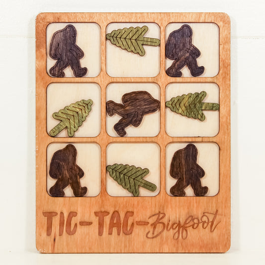 Bigfoot Tic-Tac-Toe Game - Sasquatch Gift