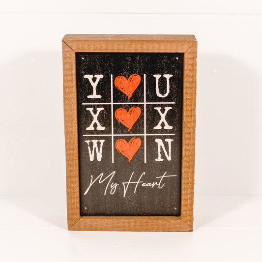 You Win My Heart Wooden Sign