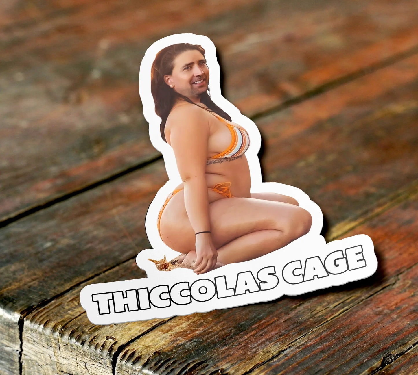 Thiccolas Cage Sticker